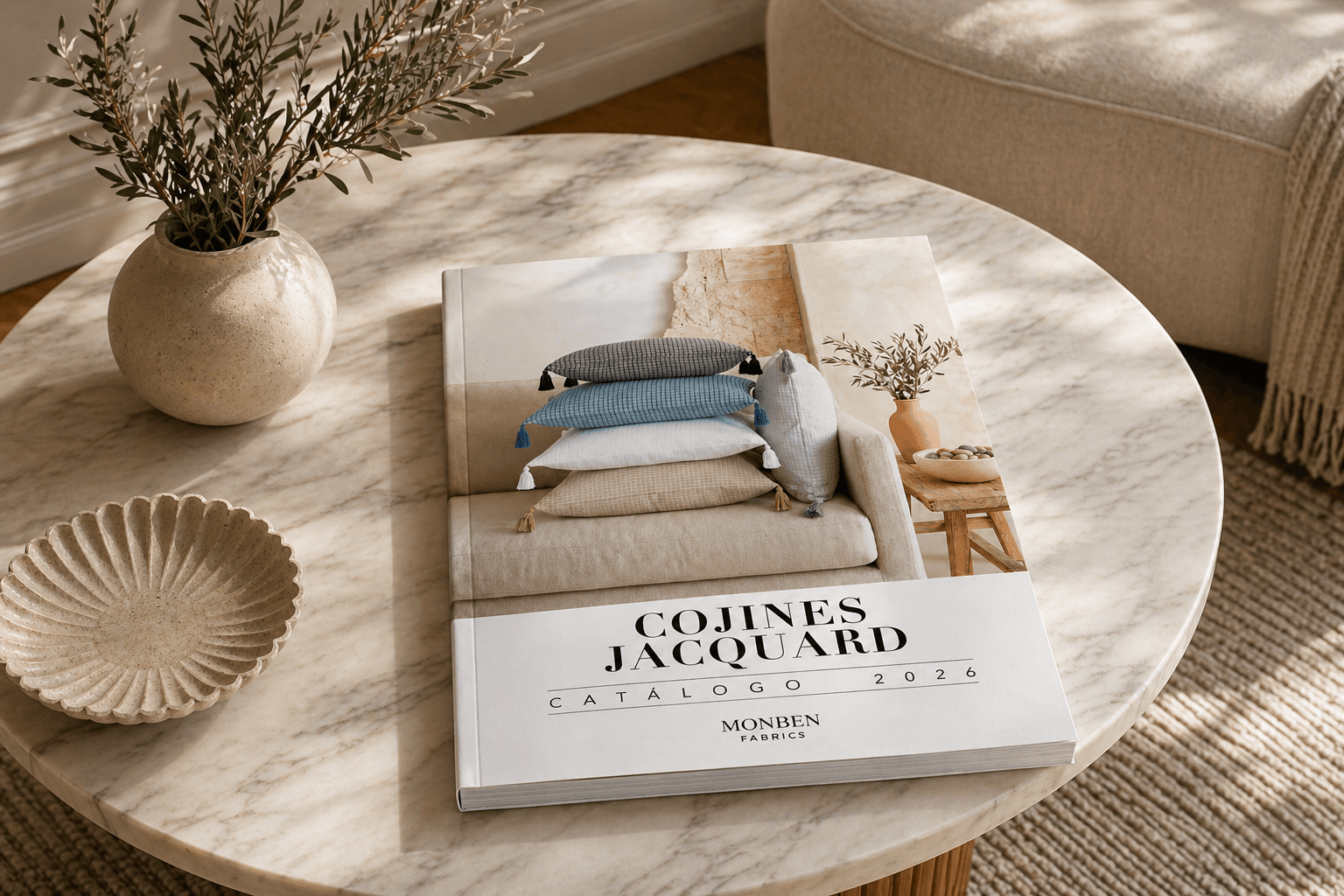 catálogo de cojines jacquard - monben fabrics