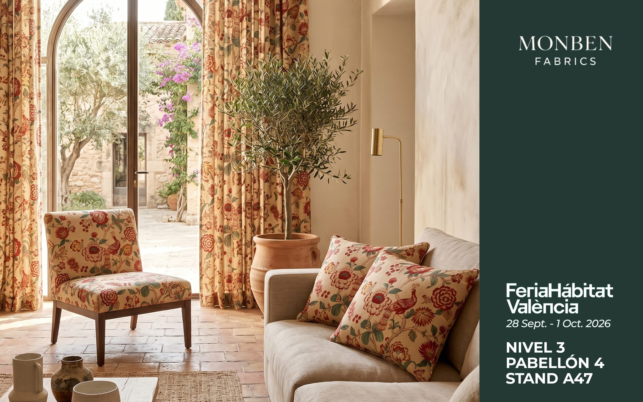 banner web monben fabrics participa en la feria habitat de valencia
